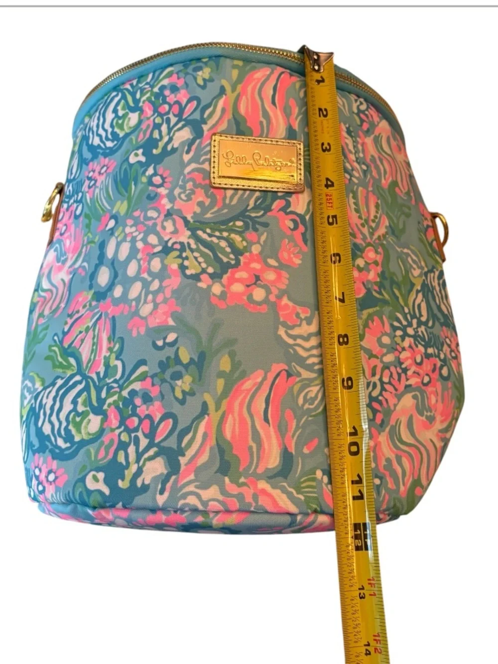 Lilly Pulitzer insulated soft cooler bucket bag in Aqua La Vista Pattern